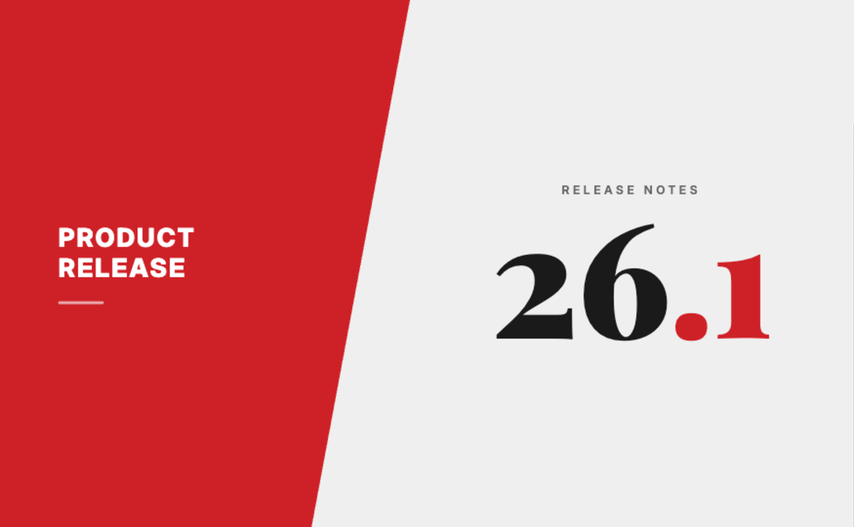 26.1 | January Product Release